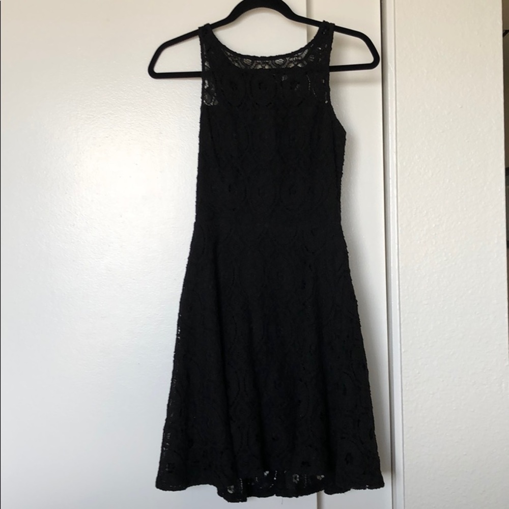Black knee length dress